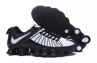 nike hommes shox tlx avenue synthetic leather black line white